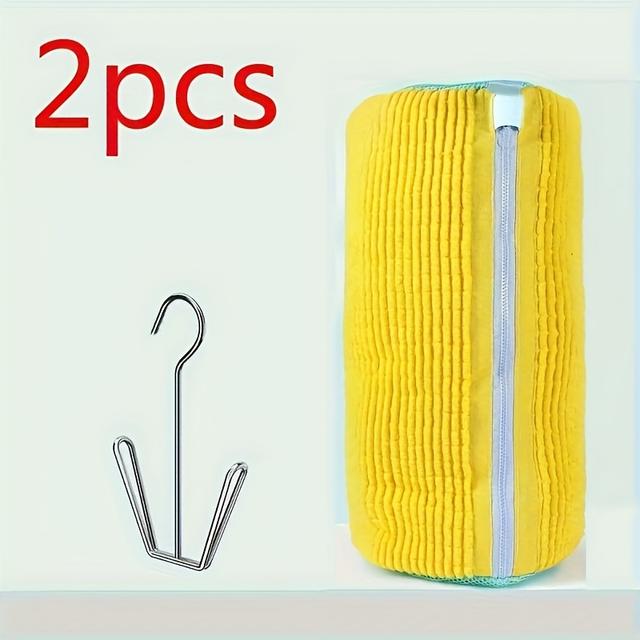 TEMU 2 Stück 1 Stück Gelbe Schuhwaschbeutel + 1 Stück Schuhregal Waschbare Schuhtaschen mit Robustem Reißverschluss, Schuhaufbewahrungsorganizer Waschbeutel, Gelbe Farbe Waschbeutel, Waschbeutel