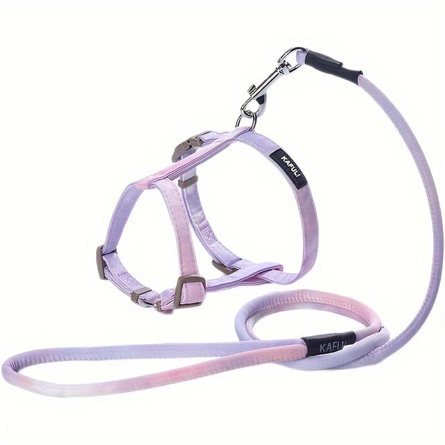 TEMU สายจูงและสายรัดอกแมวแบบตัว Y ป้องกันการหลุดหนี ปรับได้, สายจูงเดินแมว, อุปกรณ์เสริมสำหรับแมวกลางแจ้ง