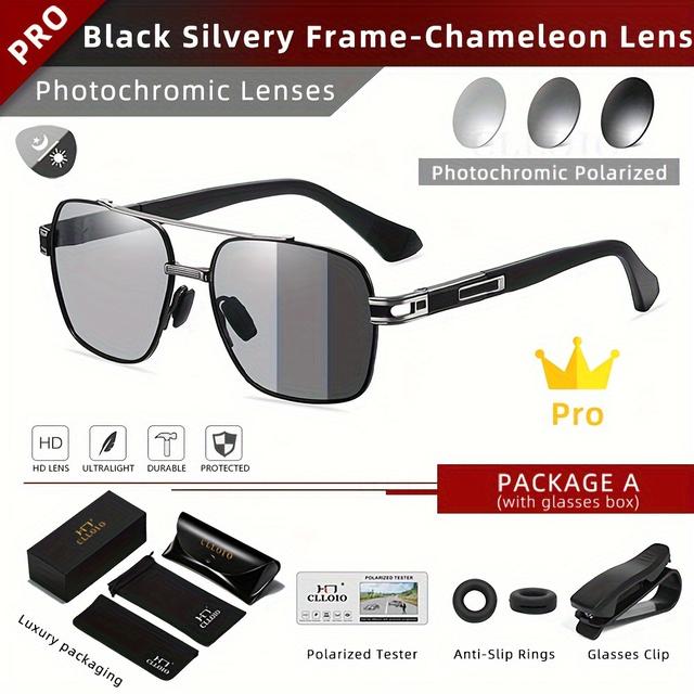 TEMU Clloio Top Quality Photochromic Men Women Polarized Driving Chameleon Sport Uv400