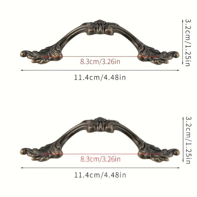 TEMU 2er-Pack Vintage Metallgriffe | Polierte goldene Schubladenhebel für Schuhschränke und Geschenkboxen, inklusive Befestigungsschrauben