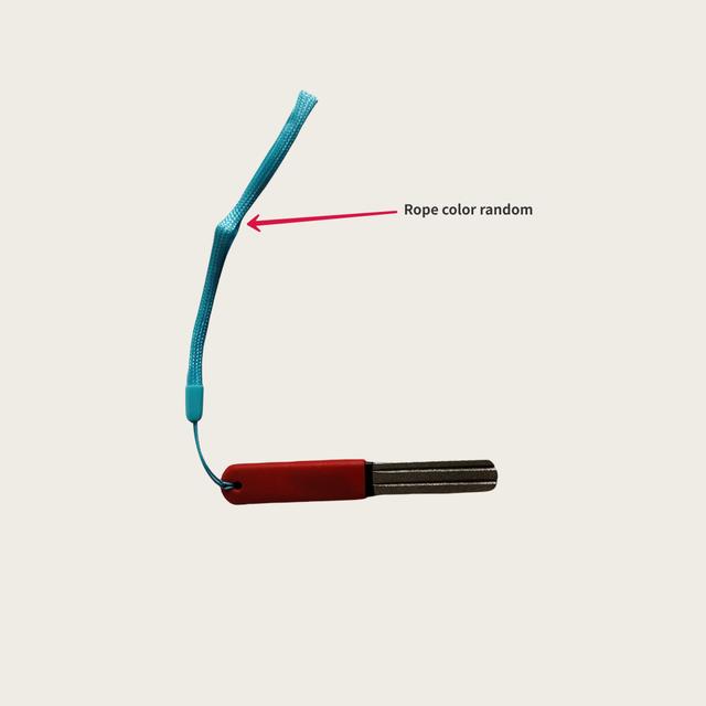 TEMU Portable Dual-slot Fishing Hook Sharpener - Steel, Red, Outdoor Sharpening Tool For Hunting & Fishing Accessories