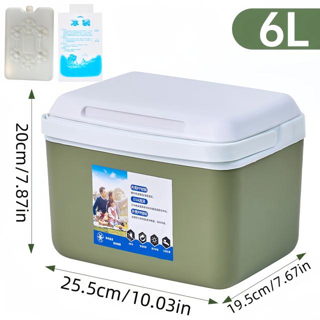 TEMU Hordozható kézi szigetelt hűtőtáska, autós hűtőszekrény, kültéri piknik frissesség-megőrző jégvödör, bódé fagyasztó tároló doboz