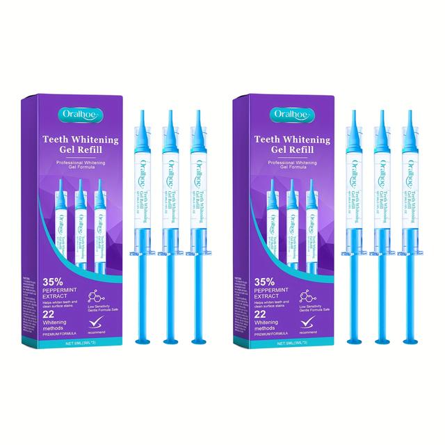 TEMU Twee-pack 9ml*2 Tandenreinigingsgel met Munt, Kamille en Geleidelijke, Zachte Dagelijkse Tandenreinigingsgel