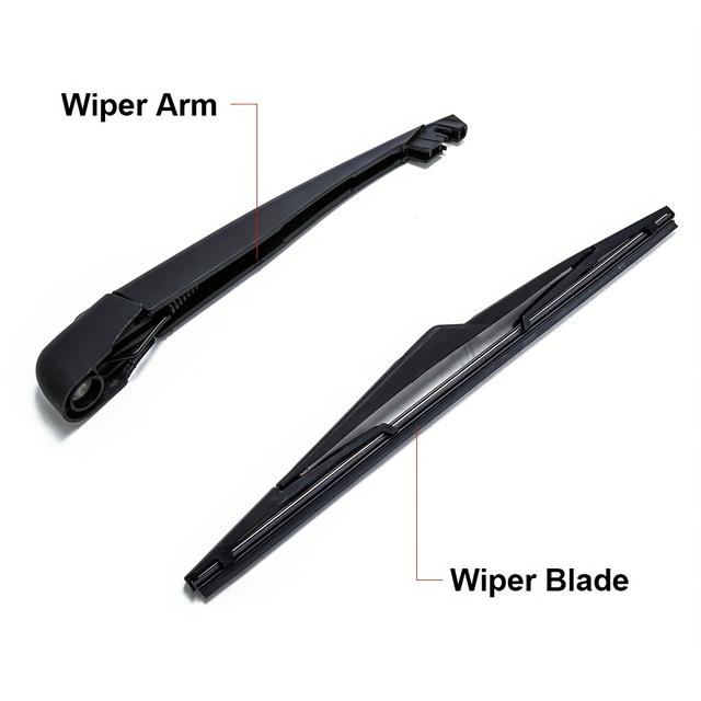 TEMU Suitable For Hatchback 2004-2011 Rear Wiper Assembly, Rear Wiper Blade, Wiper Arm Cover Set
