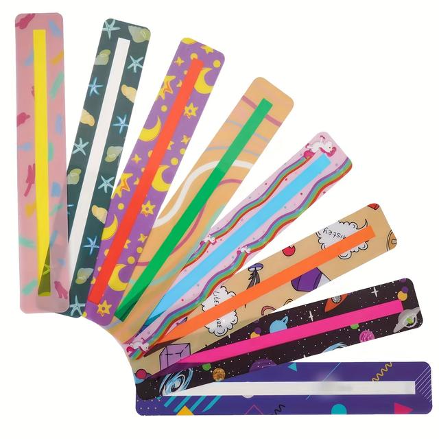 TEMU 8pcs, Guidance Reading Highlight Colorful Coverage Cute Bookmark Reading Disability And Teaching Supplies