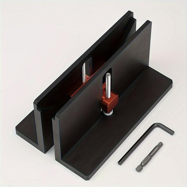 TEMU The 2pcs Right Angle Fixture Aluminum Alloy Structure Is Suitable For Mortising, Slotting, And Dovetail Joints In Photo Frame Drawers, Saw Table Edge Trimmers, And Inverted Woodworking Tools