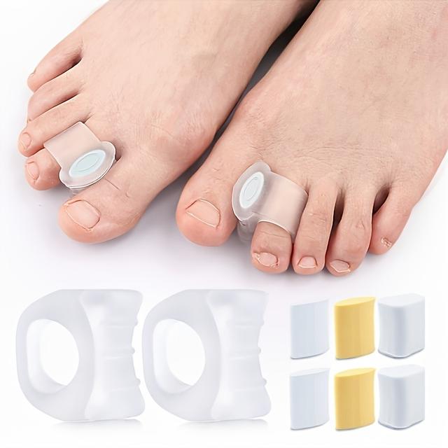 TEMU 2pcs Comfortable Big Toe Separator And 6pcs Adjustable Spacer, Foot Toe Protector For Long- Use, For Night And Home Use, Fits Men And Women, Replace For Results