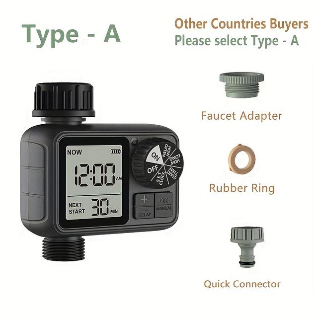TEMU 1pc, Dial Button Electronic Water Timer Outdoor Fruit And Vegetable Plant Drip Irrigation .2 X 3.8 X 1.8inch