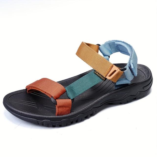 TEMU Sandalias de Senderismo para Hombre, Sandalias Deportivas Cómodas para Hombre, Soporte de , Sandalias de Playa con Punta para Adultos, Color Negro