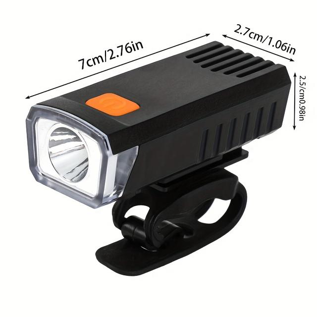 TEMU Mountain Bike Headlight High Beam Night Riding Light Flashlight Rechargeable Strap Type Front Light Small Size Does Not Take Convenient To Carry
