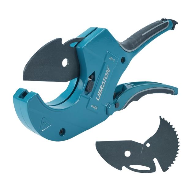 TEMU قاطع أنابيب سداسي برشات يدوي، سعة 2-1/2 بوصة للهدايا، تشمل شفرة بديلة لنظام السباكة، HVAC ورياحات، تصميم متين من سبائك الألومنيوم والبلاستيك، تصميم أداة قوي، أداة قطع عالية الجودة