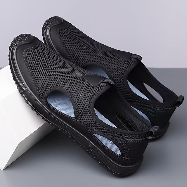 TEMU Чоловічі нові літні універсальні дихаючі модні сандалі, кежуал спортивні мереживні черевики для носіння на вулиці