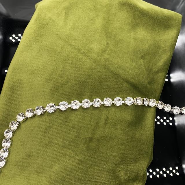 TEMU One-yard-long Rhinestone Hand-sewn Diy Garment Trim For Clothing, Shoes, Hats, Bags, And Packaging Decoration