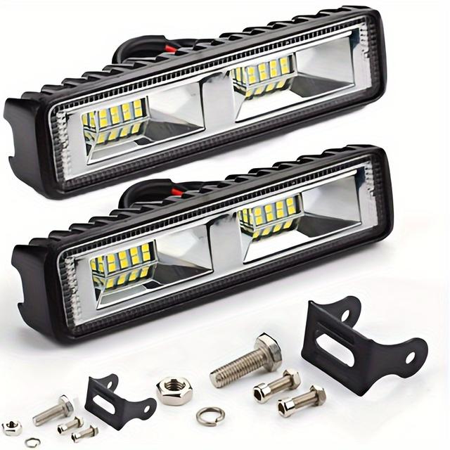 TEMU 2 48w Led Work Lights For Pickup Trucks, Suitable For Trucks, Trailers, Buses, Box Trucks, Campers, And Rvs, Operating On 12v, Without Battery