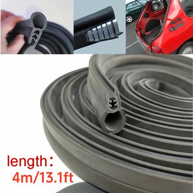 TEMU 13.1ft Extended Car Door Sealing Rubber Strip - Durable Weatherproof Trunk Hood & Door Sealing Set, Vehicles, , No Drill Needed, Vehicle Door Sealing, Vehicle Maintenance, Vehicle Owners