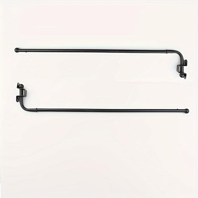 TEMU Classic Cast Iron Swing Arm Rod, Adjustable 21 To 35 Inch Window Curtain Rod For Doors, Single Rod With 1/2 Inch Diameter