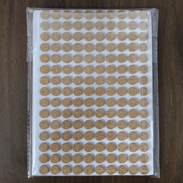 TEMU 300 Self-adhesive Cork Pads | Anti-collision Pads For Hardware, 10mm Diameter, 2mm Thickness, Suitable For Home, Office, Wardrobe Drawer Silent Shock Absorption