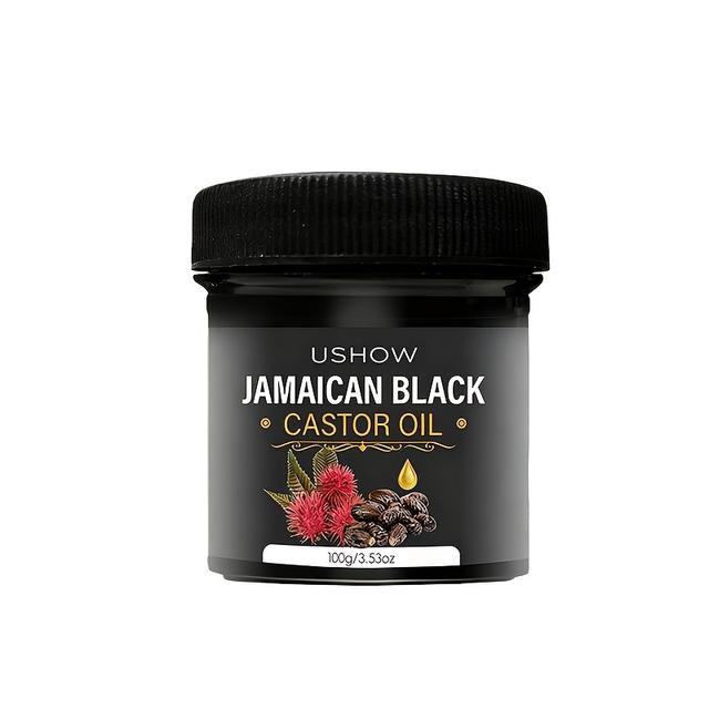 TEMU Jamaica Zwarte Ricinusolie Haarcrème - koudgeperst, voedend voor hoofdhuid en haar, geschikt voor gewoon haar, neutraal, hydraterende ricinusolie ingrediënten, 100g