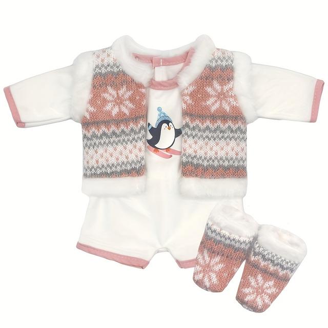 TEMU 4pcs Set Of Cute Doll Clothing Suitable For 17-18 Inches/43-45cm Doll Clothing, Fashionable Doll Play Toys, Holiday Gifts (excluding Dolls)