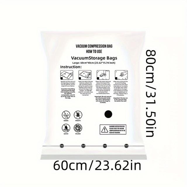 TEMU Vacuum Storage Bag, 10pcs Combination To Scene Needs, Space Saving Bag With Manual Pump, Compressed Sealing Bag For Clothes, Bedding, Pillows, Blankets, Blankets, Etc, Space Saver Bags