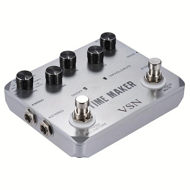 TEMU VSN Delay Pedal für Gitarre mit 11 verschiedenen ultimativen Delay-, inklusive Bassgitarren-Effektpedal mit Tap-Tempo und True Bypass