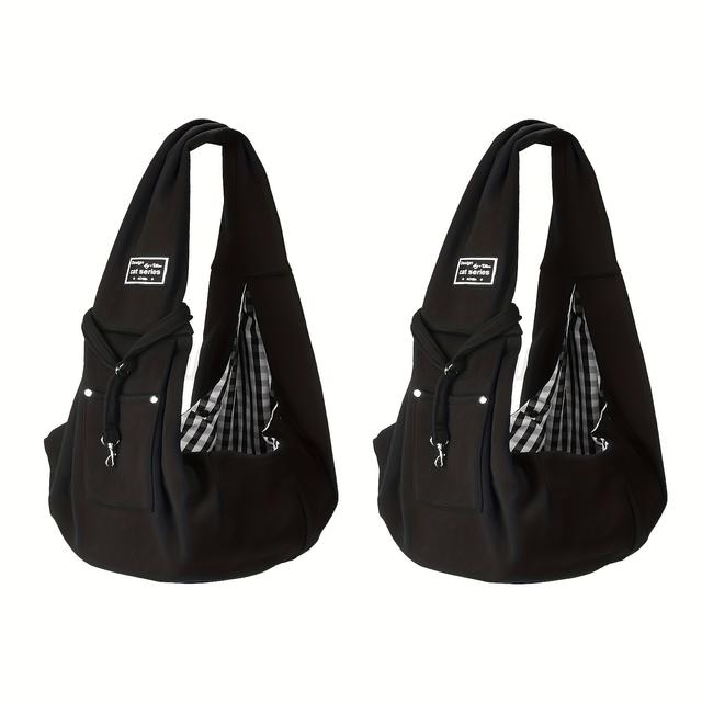 TEMU 2-pack Adjustable Modal Dog Sling , Pet Shoulder Bag -free Chest Strap For Small Dogs And , -functional Walking Pouch