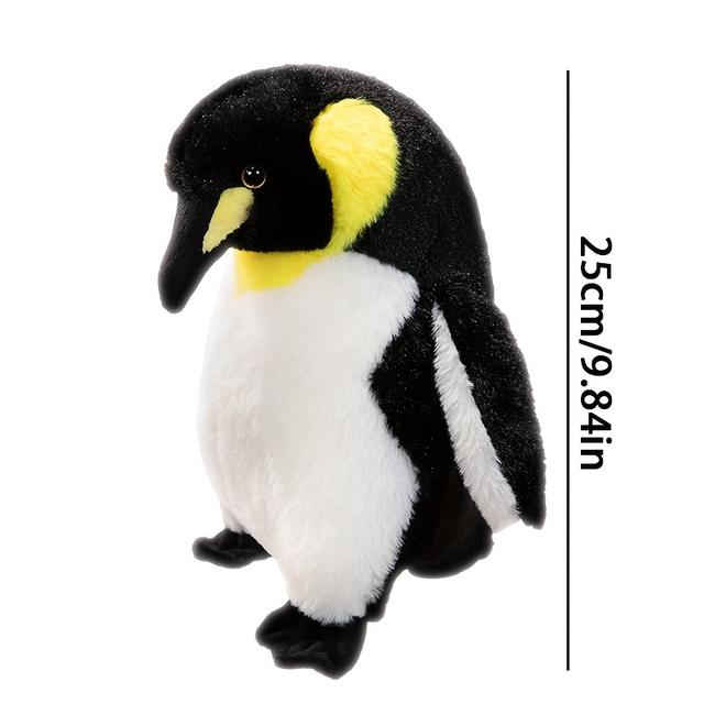 TEMU 25cm/9.84in Realistic Penguin Plush Toy, Soft Stuffed Penguin Animal Doll, Perfect Birthday And Holiday Gift For Girls And Boys