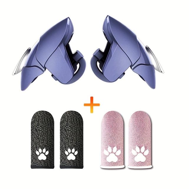 TEMU [ With Of Exquisite Gaming Finger Cots]1pair Phone Game Controller Joystick Button Trigger For Game, High-sensitivity , No Battery Required, Compatible With Multiple Models