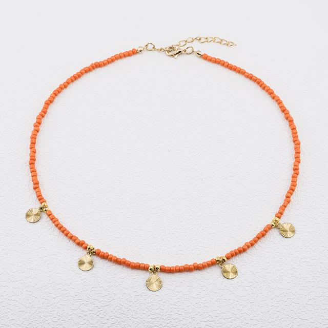 TEMU Handgjord Färgglad Bohemisk Pärlhalsband, Personlig Strandhalsband för Kvinnor, för Semestern