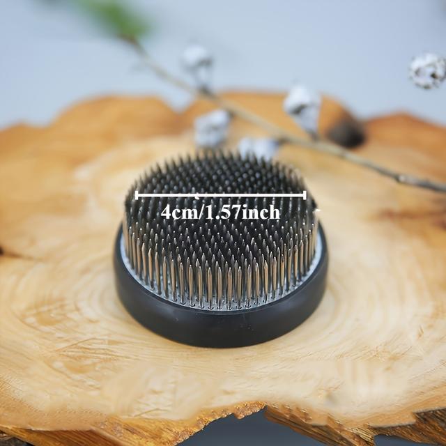 TEMU Metal Flower Holder: Circular Pin Base For Ikebana And Flower Arrangements, Craft Vase