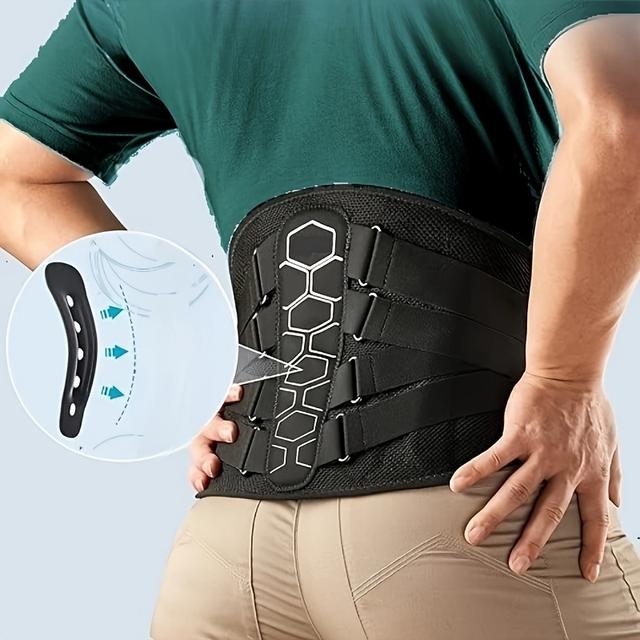 TEMU Lumbar Support Straps With Pulley System, Lumbar Support Straps, Lumbar Support Supports, With Lumbar Pads, , Soft And Breathable Modal And Pp Mesh Knitted Fabric