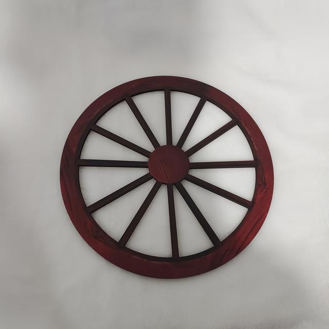 TEMU Wood Wagons Wheel, Decorative Wooden Wheels, Style Wagon Wheels Decor Vintage Rustic Wall Hanging Wood Cartwheel Decor For Garden Bar Patio Garage 30cm
