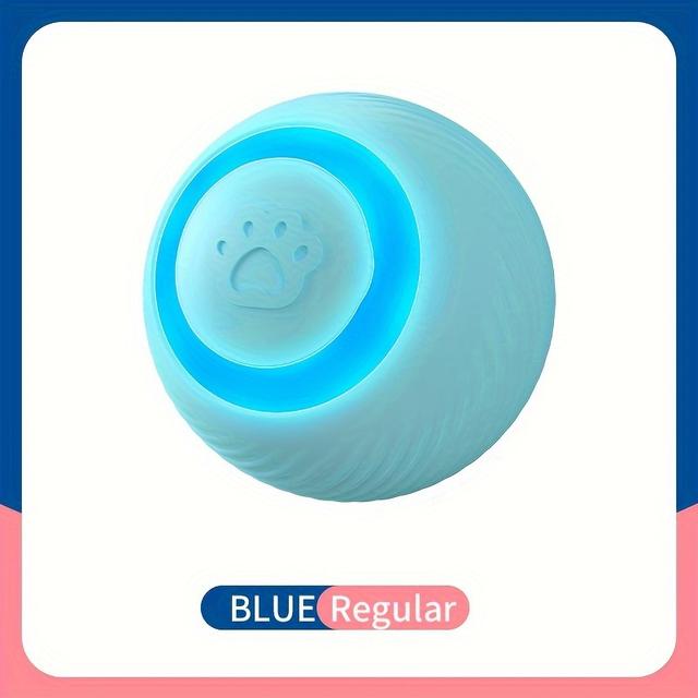 TEMU Miaoquanji Interactive Cat Toy Ball - Automatic Moving Silicone Play Ball With Usb Rechargeable Battery, Striped Design For , Can’t Catch Message Display, Ideal For Indoor Cats, Cat Ball Toy