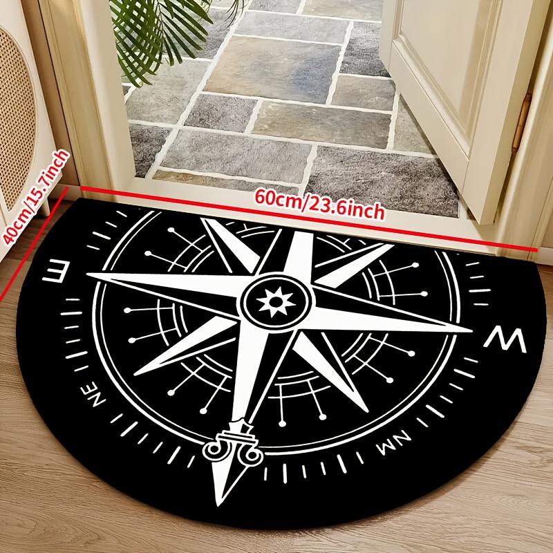 TEMU 1pc Half Round Mat, Indoor Mat, Throw Mat, Creative Door Mat, Entryway Themed Mat, Home Decor, Non-slip Floor Mat Mat, Bedroom Accessories, Photo Props, Outdoor Decor, Throw Mat, Area Mat, Gift