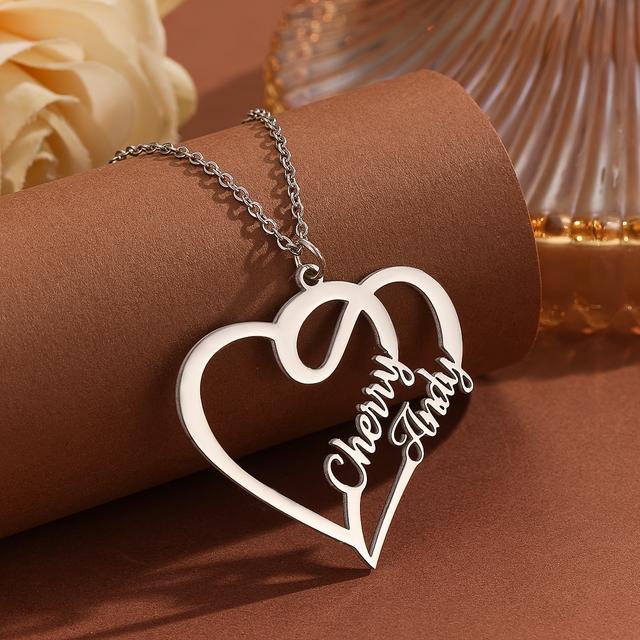 TEMU Customized Necklaces For Couples, Made Of Stainless Steel, Suitable For Women And Men, Perfect As Valentine's Day Gifts.
