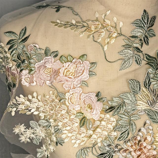 TEMU A Multi-colored Three-dimensional Mesh Embroidered Lace Flower Patch For Clothing