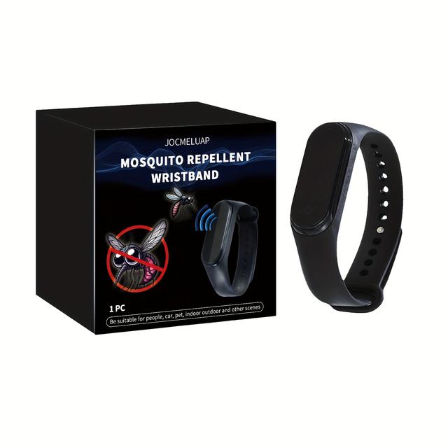 TEMU 1pc Unisex Fashionable Sports Electronic Repellent Wristband, Touch Screen, , Plastic Material, No Plating, Physical Repellent