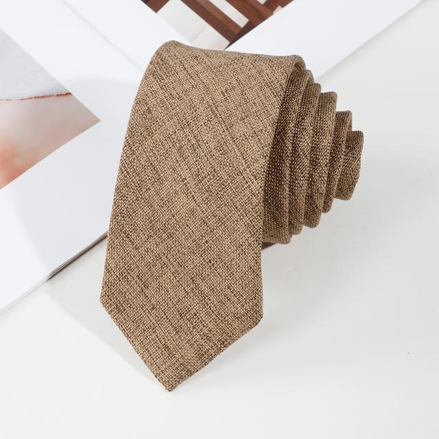 TEMU 1pc Men's Casual Minimalist Versatile Solid Color Hand-tied Necktie