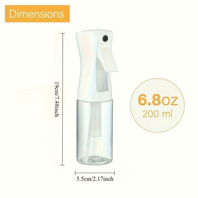 TEMU 1 Set Of Continuous Mist Spray Bottles - Ultra Fine Mist Sprayer | Water Spray Bottle For Hair Mist | Hair Spray Bottles For Styling, Cleaning, Salons - 200 Ml/300ml