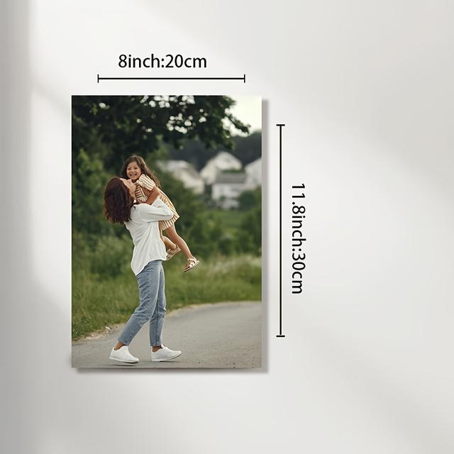 TEMU Customizable Canvas Print With Frame - Personalized Couples & Family Photos, Gathering, Scenery, Perfect Gift For , Office Mural, Decor, Contemporary Style, Square Shape, Horizontal Orientation