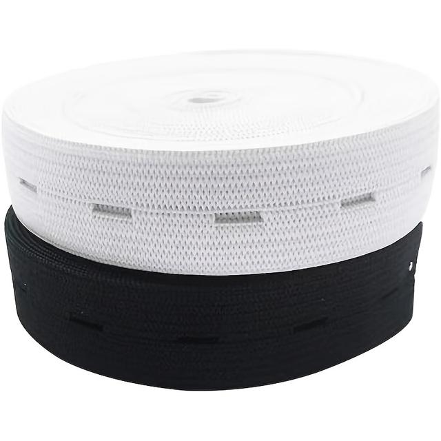 TEMU 2 Pieces Of 500cm Elastic Belts With Button And Eye Features