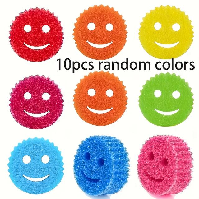 TEMU 5 قطع/10 قطع إسفنج تنظيف متعدد الاستخدامات - وسادات تنظيف ذات وجهين، غير خدّاشة، مناسبة للأطباق والاستخدام المنزلي، إسفنج مطبخ بوليستر فائقة الامتصاص