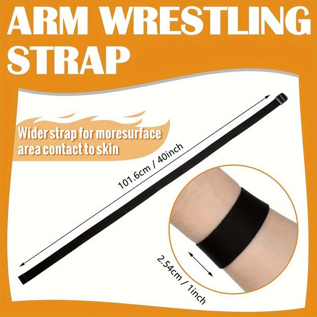 TEMU 40-inch Grip Bands For Arm Wrestling Competitions, Used For Securing And Stabilizing During Strength Contests.