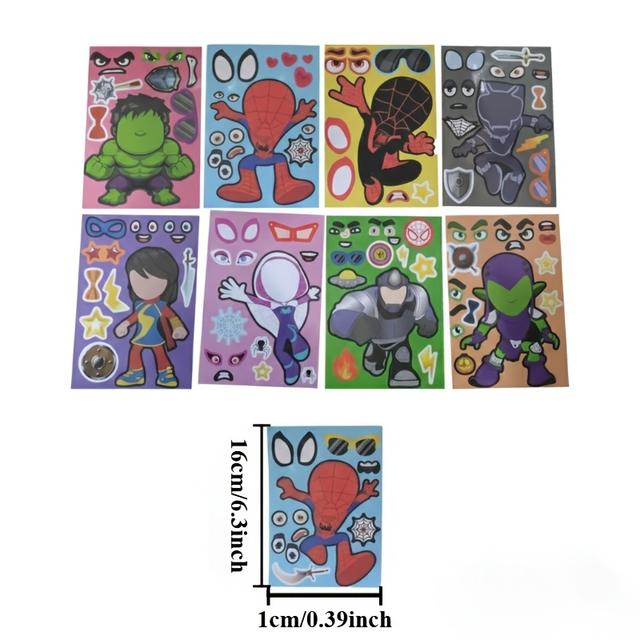 TEMU Accesorios para cuadernos, 16 pegatinas con temática de Marvel, Vengadores, aptas para uso , incluyendo diarios, cuadernos, álbumes de recortes, manualidades, decoraciones de y regalos de .
