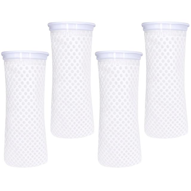 TEMU Set Of 4 Honeycomb Filter Socks, Each 4 Inches And 150 Microns, Designed For Aquariums. 3d Honeycomb Filter Socks Are Suitable For Both Saltwater And Freshwater Aquariums, As Well As And Sumps
