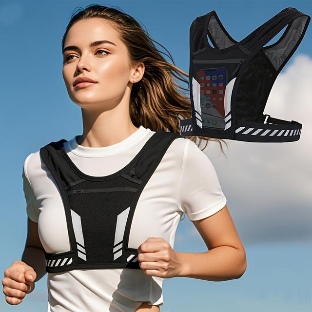 TEMU 초경량 러닝 백팩 - 조절 가능한 스트랩, 지퍼 포켓 포함 - 마라톤, 사이클링, 하이킹, 헬스용 통기성 운동 백팩 - 핸즈프리 휴대폰 수납공간 - 남녀 공용 컴팩트 백팩 (블랙) - 피트니스 애호가, 하이킹 장비, 스포티한 디자인, 강화된 스티칭, 야외 활동을 위한 이상적인 선물