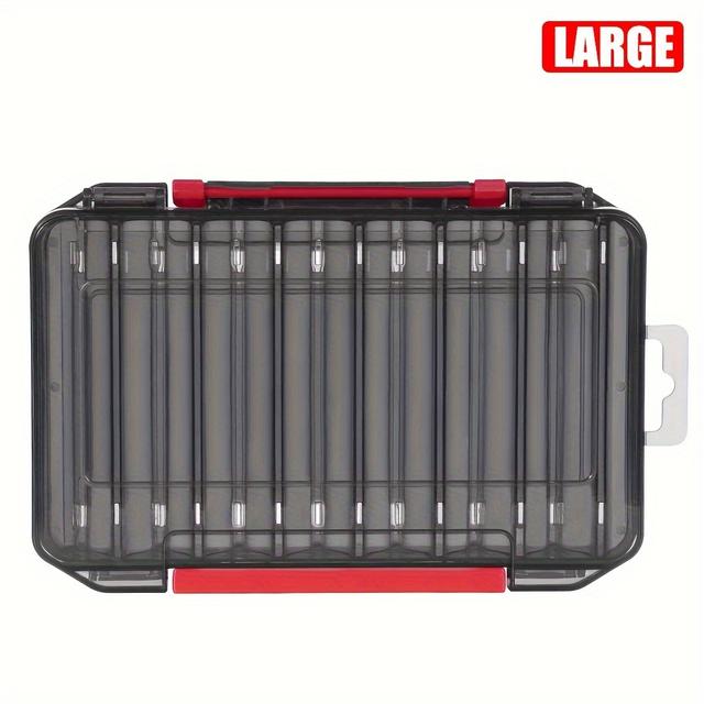 TEMU 1pc Double Sided Fishing Tackle Box For Hooks, Lures, And Baits - Portable Fishing Accessories Organizer