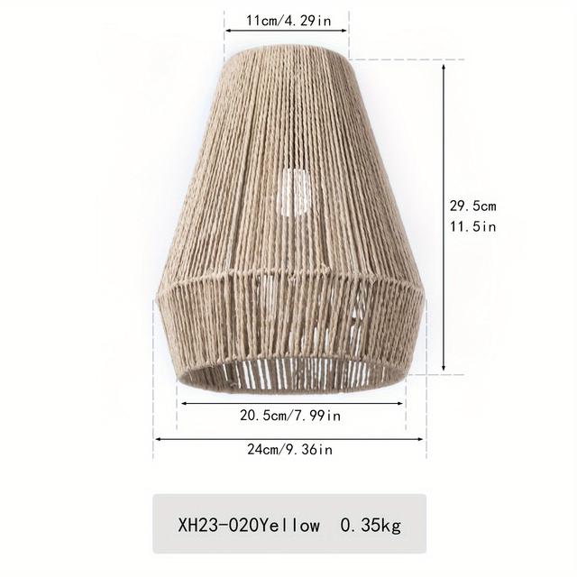 TEMU Hand Woven Paper Rope Lampshade, Restaurant, Coffee Shop, Restaurant, Commercial Creative Pendant Light Decoration Wholesale