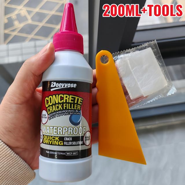 TEMU Doeyvose Concrete Crack Repair Filler Is A Ready-mixed Concrete Durable, Pressure-resistant, And Compatible. Used To Fix In Garage Floors, Courtyard Floors, , And Steps