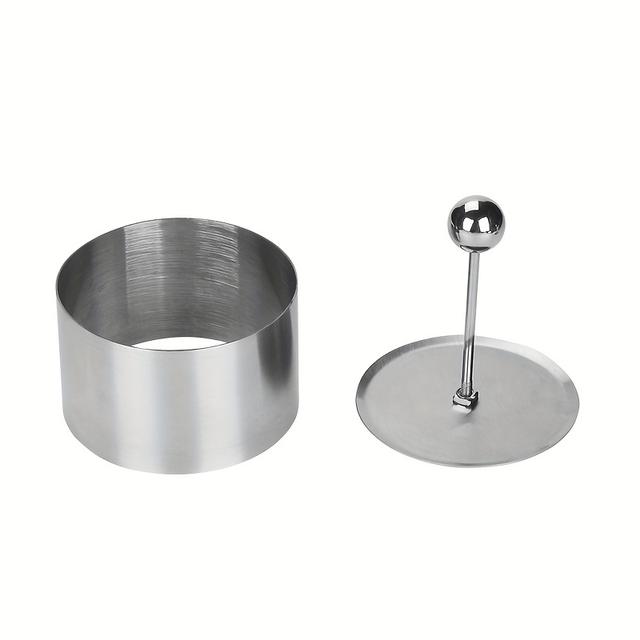 TEMU Dish Mold, Stainless Steel Round Plate Press Mold, Cake Mold, Suitable For Restaurant Kitchens
